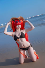 [Net Red COS] Maillot de bain populaire Coser Nizuo Nisa-Blue Honolulu