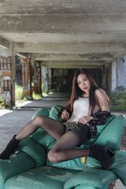[Taiwan Zhengmei] Coco hot pants en soie noire sous le soleil